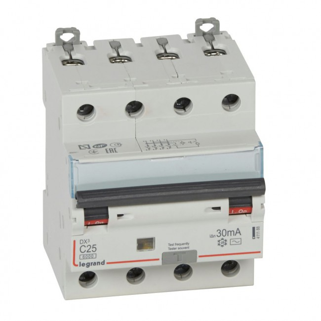 Siguranta Diferential 25A 4P AC 30mA C 10kA Legrand DX3 411188 [1]