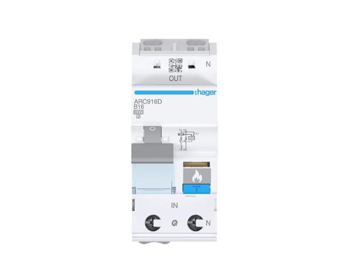 Siguranta MCB+AFDD cu detectie arc electric 1P+N 16A B 6KA Hager ARC916D [2]