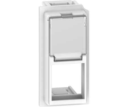 Prize si intrerupatoare - Adaptor Keystone RJ45 1M Living Now Bticino alb KW07K