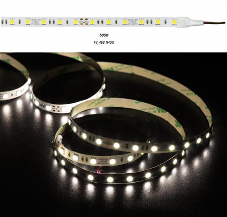 Banda led - Banda LED 14.4W/m 24V IP20 lumina alba Lumen Adeleq 05-34249/alb