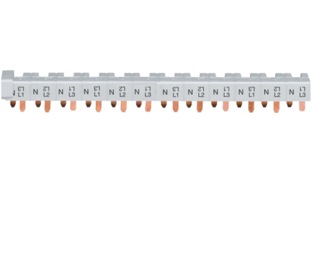 Bareta de alimentare-Pieptene - Bareta 3P+N busbar pentru disjunctoare 1P+N 12M 63A Hager KBN663A