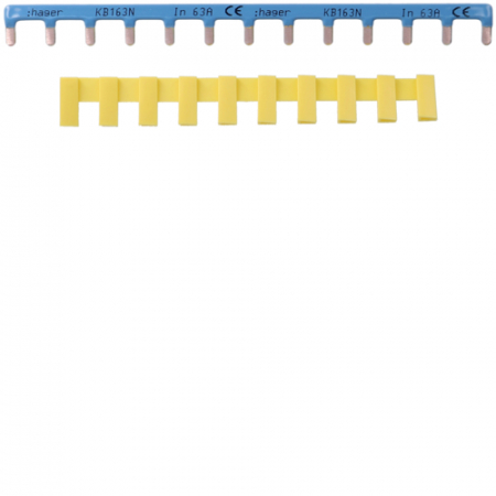 Bareta de alimentare-Pieptene - Bareta de alimentare 1P busbar pin 13M 63A Hager albastru KB163N