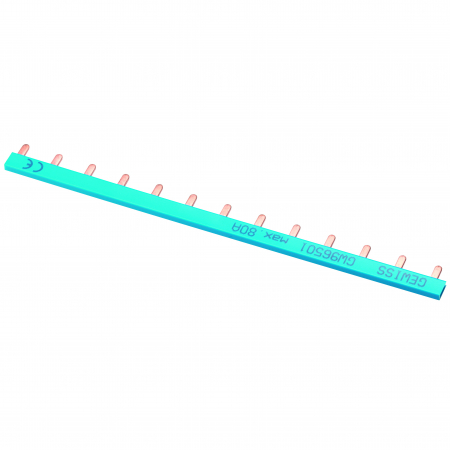 Bareta de alimentare-Pieptene - Bareta de alimentare 1P busbar pin 13M 80A Gewiss albastru GW96501