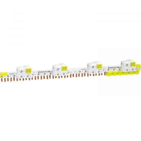 Distributie si comanda electrica - Bareta de alimentare 1P+N cu conectori 24M Acti9 Schneider A9XPP624