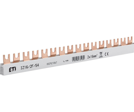 Bareta de alimentare-Pieptene - Bareta de alimentare 2P busbar furca 54M 100A ETI 002921067