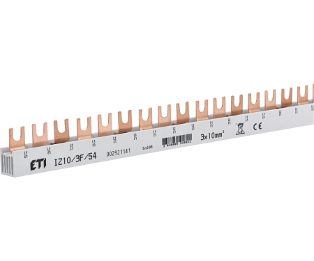 Bareta de alimentare-Pieptene - Bareta de alimentare 3P busbar furca 54M 63A ETI 002921141