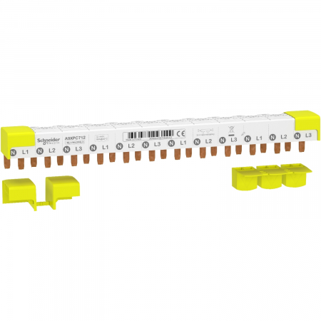 Distributie si comanda electrica - Bareta de alimentare 3P+N busbar pin 12M Acti9 Schneider A9XPC712