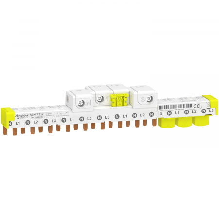 Bareta de alimentare-Pieptene - Bareta de alimentare 3P+N cu conectori 12M Acti9 Schneider A9XPP712