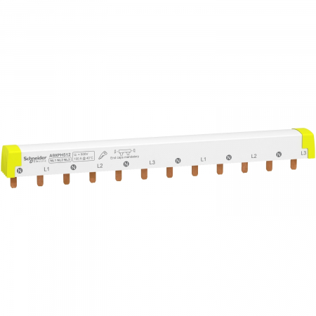 Bareta de alimentare-Pieptene - Bareta de alimentare 4P busbar 12M 100A Acti9 Schneider A9XPH512