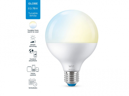 Becuri - Bec led WiZ Wi-Fi Bluetooth 11W E27 2700-6500K 1055lm Philips  8718699786335