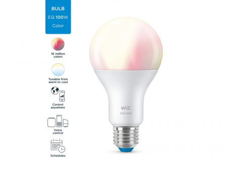 Becuri - Bec led WiZ Wi-Fi Bluetooth 13W E27 2200-6500K RGB 1521lm Philips 8718699786199