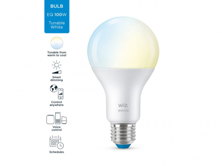 Becuri - Bec led WiZ Wi-Fi Bluetooth 13W E27 2700-6500K 1521lm Philips 8718699786175