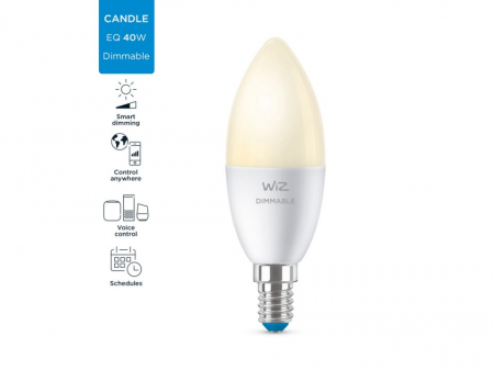Becuri - Bec led WiZ Wi-Fi Bluetooth 4.9W E14 2700K 470lm Philips 8718699786212