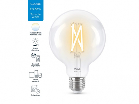 Becuri - Bec led WiZ Wi-Fi Bluetooth 6.7W E27 2700-6500K 806lm Philips 8718699786694