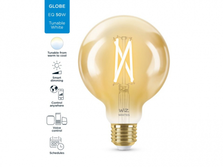 Becuri - Bec led WiZ Wi-Fi Bluetooth 6.7W E27 920-50 2000-5000K 640lm Philips 8718699786793