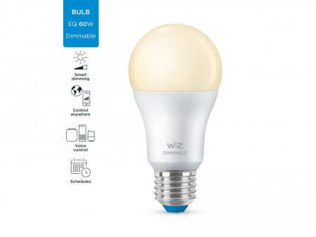 Becuri - Bec led WiZ Wi-Fi Bluetooth 8W E27 2700K 806lm Philips 8718699786038