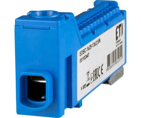 Repartitoare - Bloc distributie EDBC-1x25-13x2,5/N 63A albastru Eti 001102447