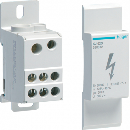Distributie si comanda electrica - Bloc distributie repartitor 1P 125A 1x36 Hager KJ02D