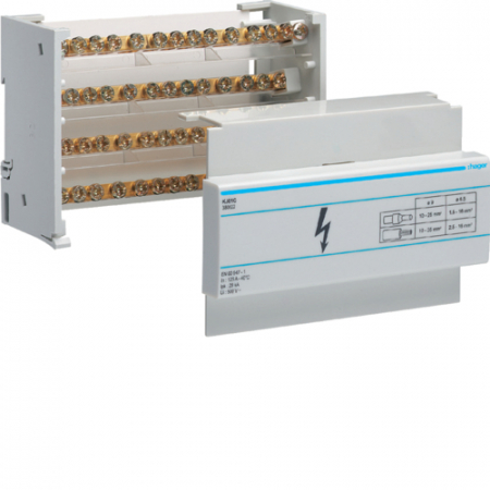 Repartitoare - Bloc distributie repartitor 4P 125A 1x35+10x16 Hager KJ01C