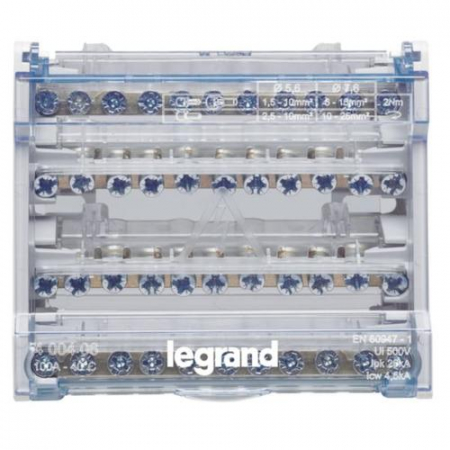 Bloc distributie repartitor modular 4P 100A 6M Legrand 400406 [1]