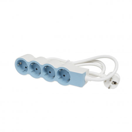 Prelungitoare si derulatoare - Bloc multipriza mobil 4x2P+T cablu 1,5m albastru Legrand 694554