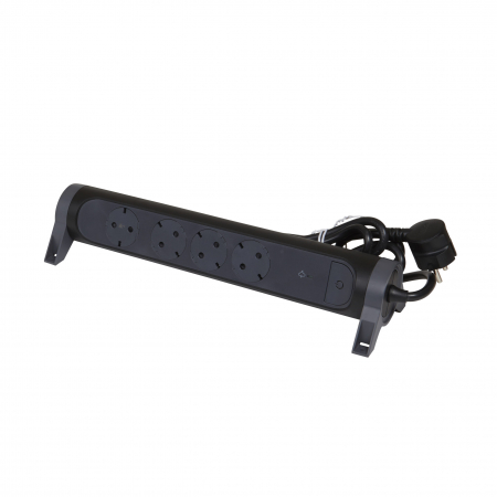 Prelungitoare si derulatoare - Bloc multipriza mobil rotativ 4x2P+T SPD-Supratensiune si intrerupator Legrand 694511