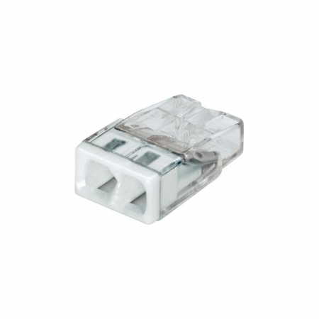 Cleme si conectori - Clema conector conductori unifilari 2x max 2.5mm Wago 2273-202