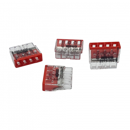 Clema conector conductori unifilari 4x max 2.5mm Wago 2273-204 [1]