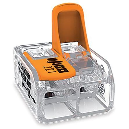 Cleme si conectori - Clema conector pentru toate tipurile de conductori 2x max 6mm Wago 221-612