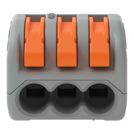 Clema conector pentru toate tipurile de conductori 3x max 4mm Wago 222-413 [1]