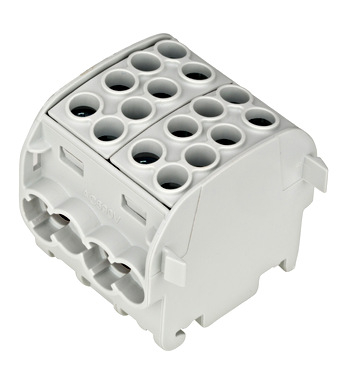 Distributie si comanda electrica - Clema de derivatie CU 35mmp 4 intrari - 4 iesiri gri Schrack IK026212