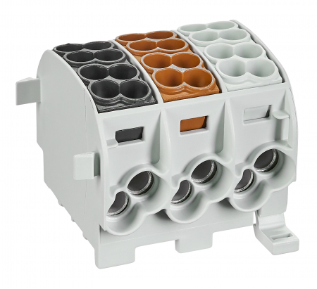 Distributie si comanda electrica - Clema de derivatie Cu-Al 25mmp 3 poli izolata Schrack IKA26183-A