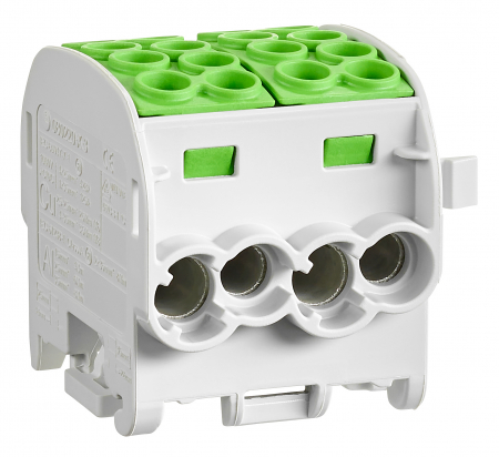 Clema de derivatie Cu-Al 35mmp 4 intrari - 4 iesiri galben/verde Schrack IKA26232 [2]