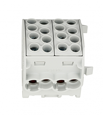 Clema de derivatie Cu-Al 35mmp 4 intrari - 4 iesiri gri Schrack IKA26212 [1]