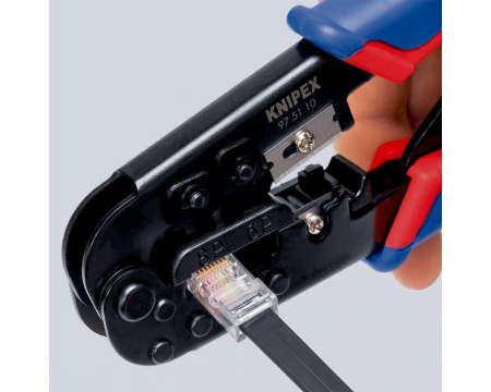 Cleste de sertizare fise Western 190mm Knipex 97 51 10 [2]