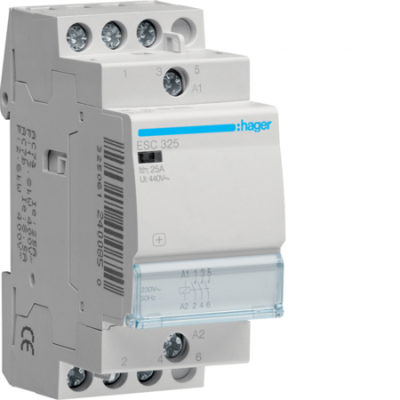 Toate produsele - Contactor modular 25A 3ND 230V Hager ESC325