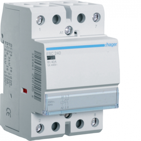 Toate produsele - Contactor modular 40A 2ND 230V Hager ESC240