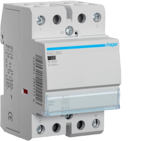 Toate produsele - Contactor modular 63A 2ND 230V Hager ESC263
