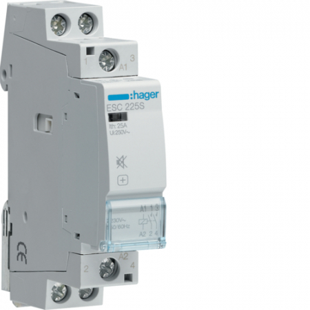 Toate produsele - Contactor silentios 25A 2ND 230V Hager ESC225S