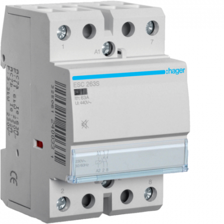 Toate produsele - Contactor silentios 63A 2ND 230V Hager ESC263S
