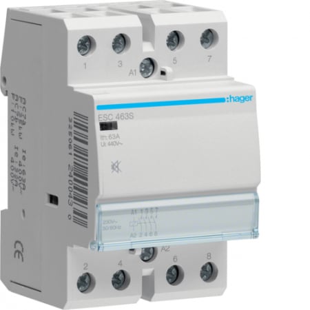Toate produsele - Contactor silentios 63A 4ND 230V Hager ESC463S