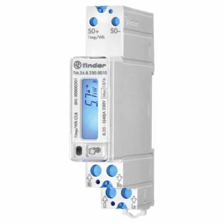 Tablouri electrice - Contor monofazic digital 40A 1M Finder 7M2482300010