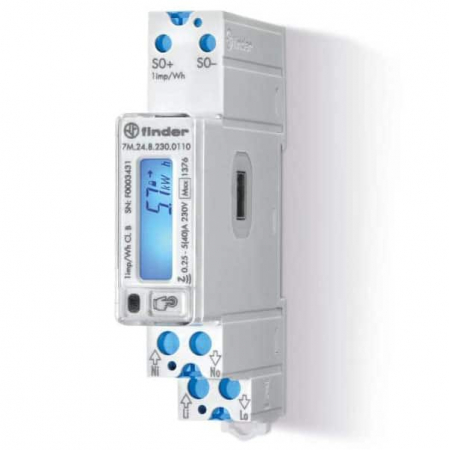 Tablouri electrice - Contor monofazic interfata IR digital 40A 1M Finder 7M2482300110