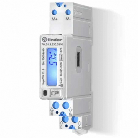 Tablouri electrice - Contor monofazic interfata M-Bus+IR digital 40A 1M Finder 7M2482300310