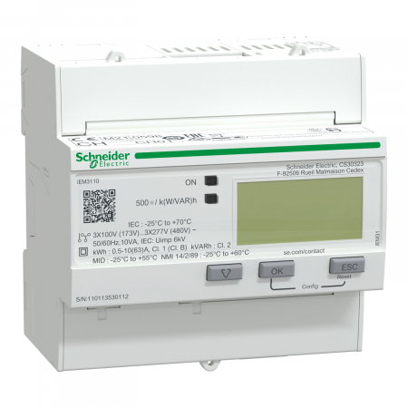 Tablouri electrice - Contor trifazic digital direct 63A MID 5M Schneider A9MEM3110