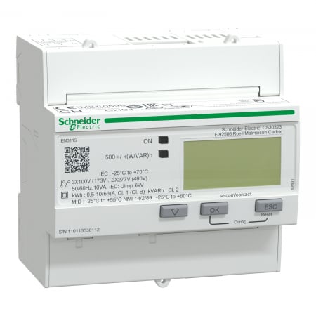 Tablouri electrice - Contor trifazic digital direct 63A multitarif 5M Schneider A9MEM3115