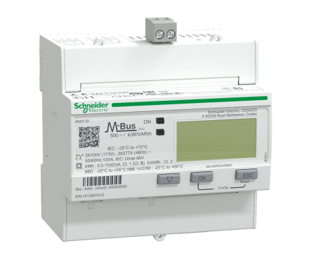Contoare energie electrica - Contor trifazic digital M-BUS 63A multitarif Schneider A9MEM3135