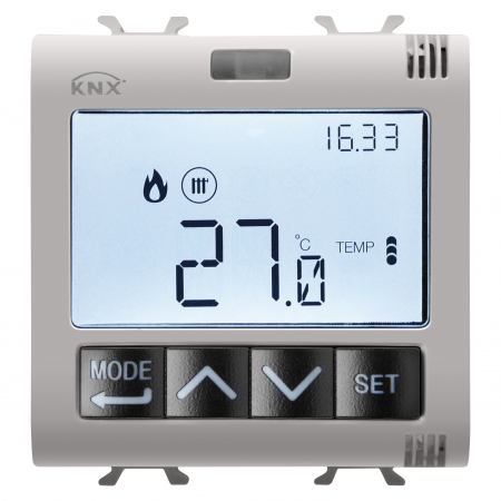 Termostate Chorus - Cronotermostat + control umiditate 2M Gewiss Chorus KNX bej MAT GW13795H
