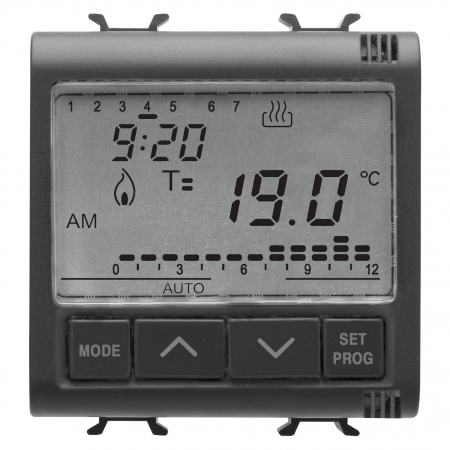 Termostate Chorus - Cronotermostat zilnic/saptamanal 2M Gewiss Chorus negru GW12703