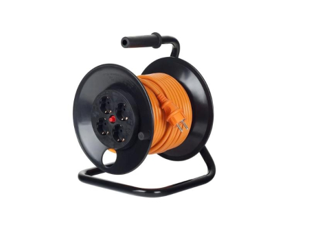 Prelungitoare si derulatoare - Derulator 4 prize cordon 3X1.5 25m portocaliu IP20 Bachmann 392.225